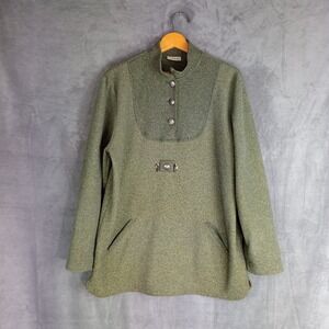 Landhaus Pull Over Top Tunic Sweater Pockets Buttons Small Trachten Pullover‎